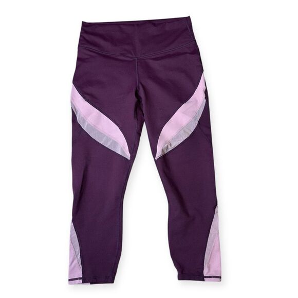 FABLETICS Women’s Purple Pink Color Block Define High Waisted Capri Legging Size - Picture 4 of 7